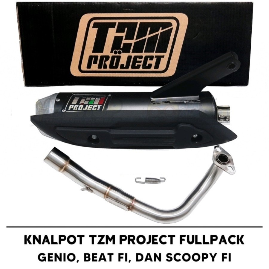 Knalpot TZM Project ORIGINAL Fulpack Honda Genio new Scoopy Beat 2020u