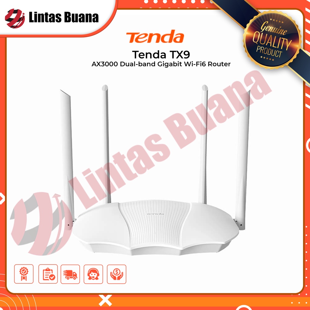 Tenda TX9 AX3000 Dual-band Gigabit Wi-Fi6 Router