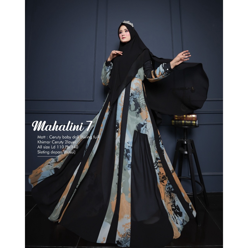Khadijah Humaira Gamis Syari Ceruty Babydoll Mahalini7 Mahalini4 Terlaris