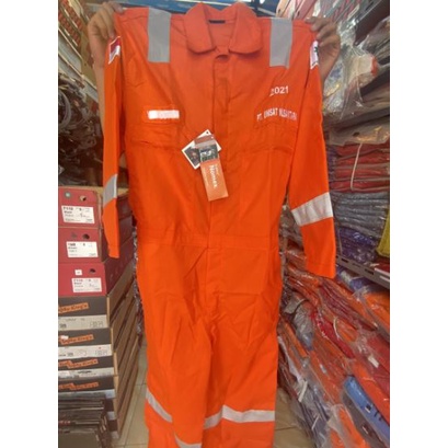 Coverall Nomex Dupont Orange Wearpack Nomex Dupont 6oz