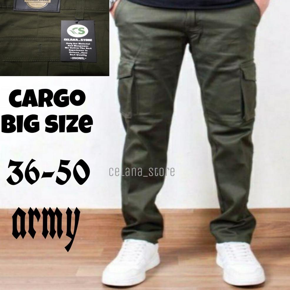 MURAH HOT PROMO / CARGO BIG SIZE / Celana Cargo Panjang Pria/Celana Cargo Pria Big Size 36-50/Celana