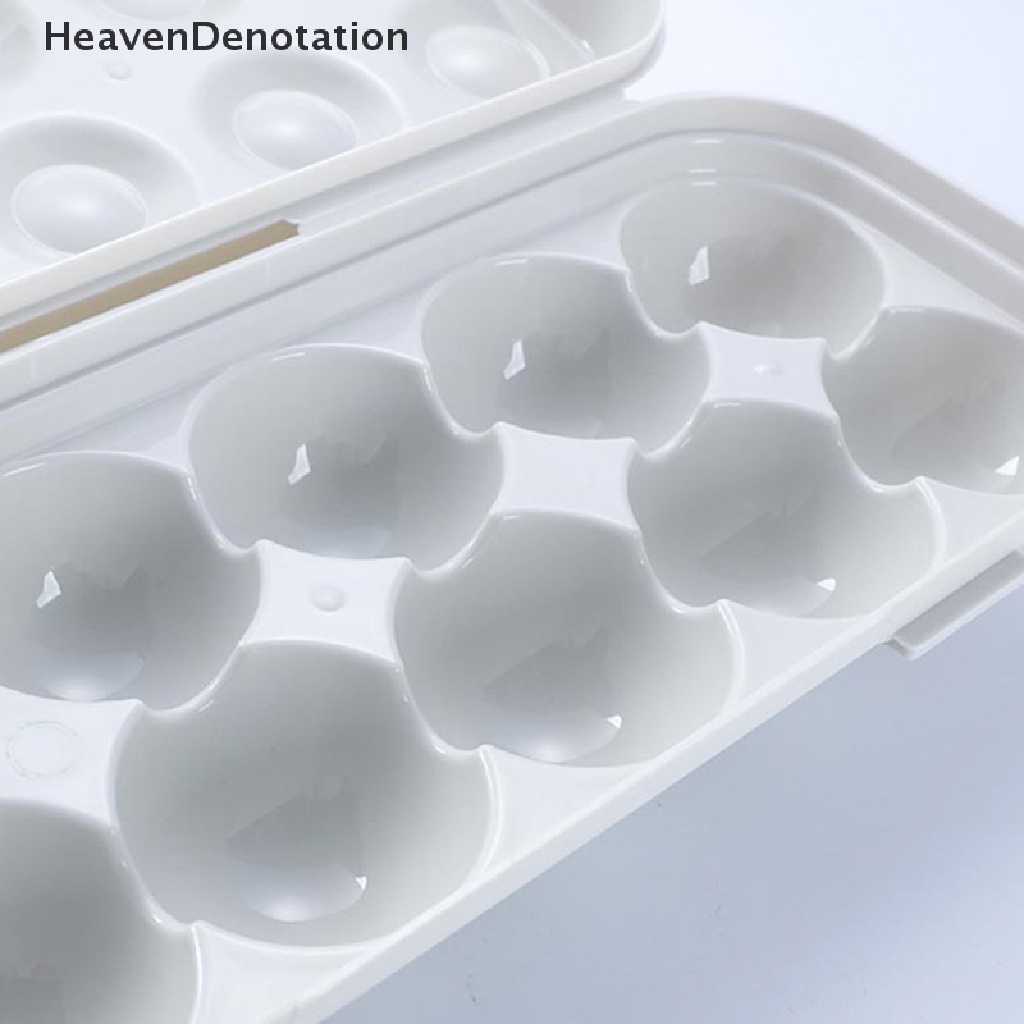 [HeavenDenotation] 12kisi Kotak Telur Portable Tempat Telur Plastik Shockproof Egg Storage Box HDV