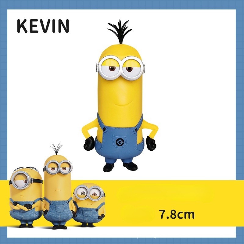 Minions Boneka Figure Kawaii Kartun Model Mainan Kreatif Film Animasi Hadiah Ulang Tahun Pribadi Ornamen