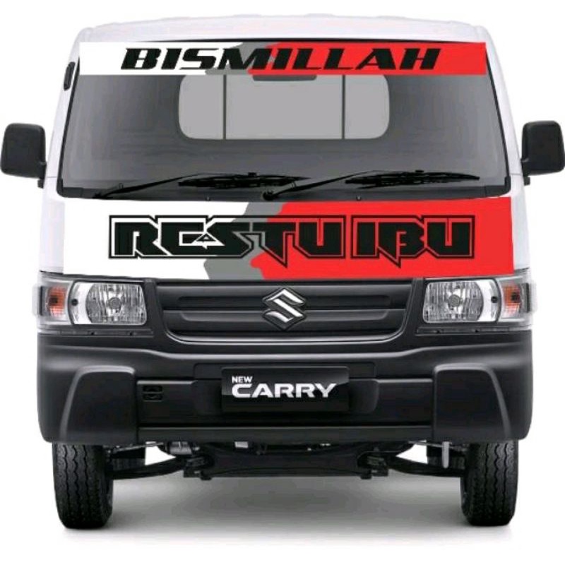 Stiker cutting Mobil pickup desain suka suka
