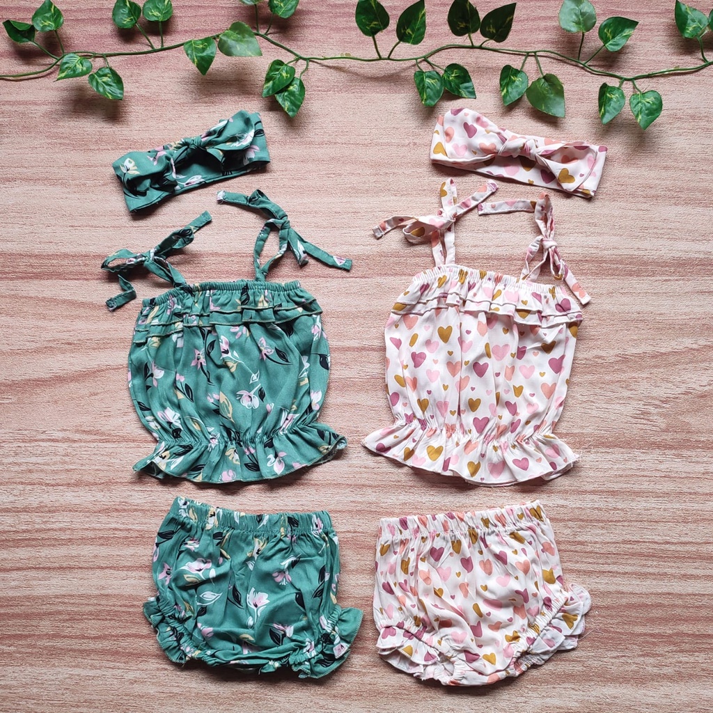 AURORA Setelan Bayi Perempuan free Bandana by LittleKoda