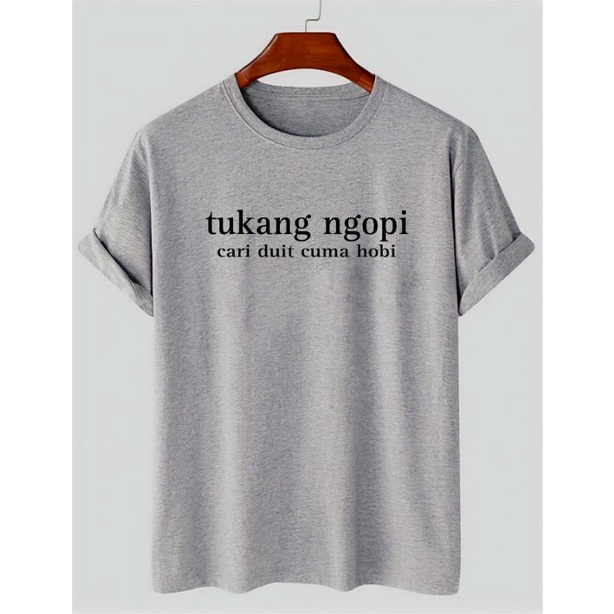 Baju Pria Kaos Oblong Unisex Pakaian Atasan Dewasa Pria wanita Lengan Pendek Ngopi Tshirt Cod