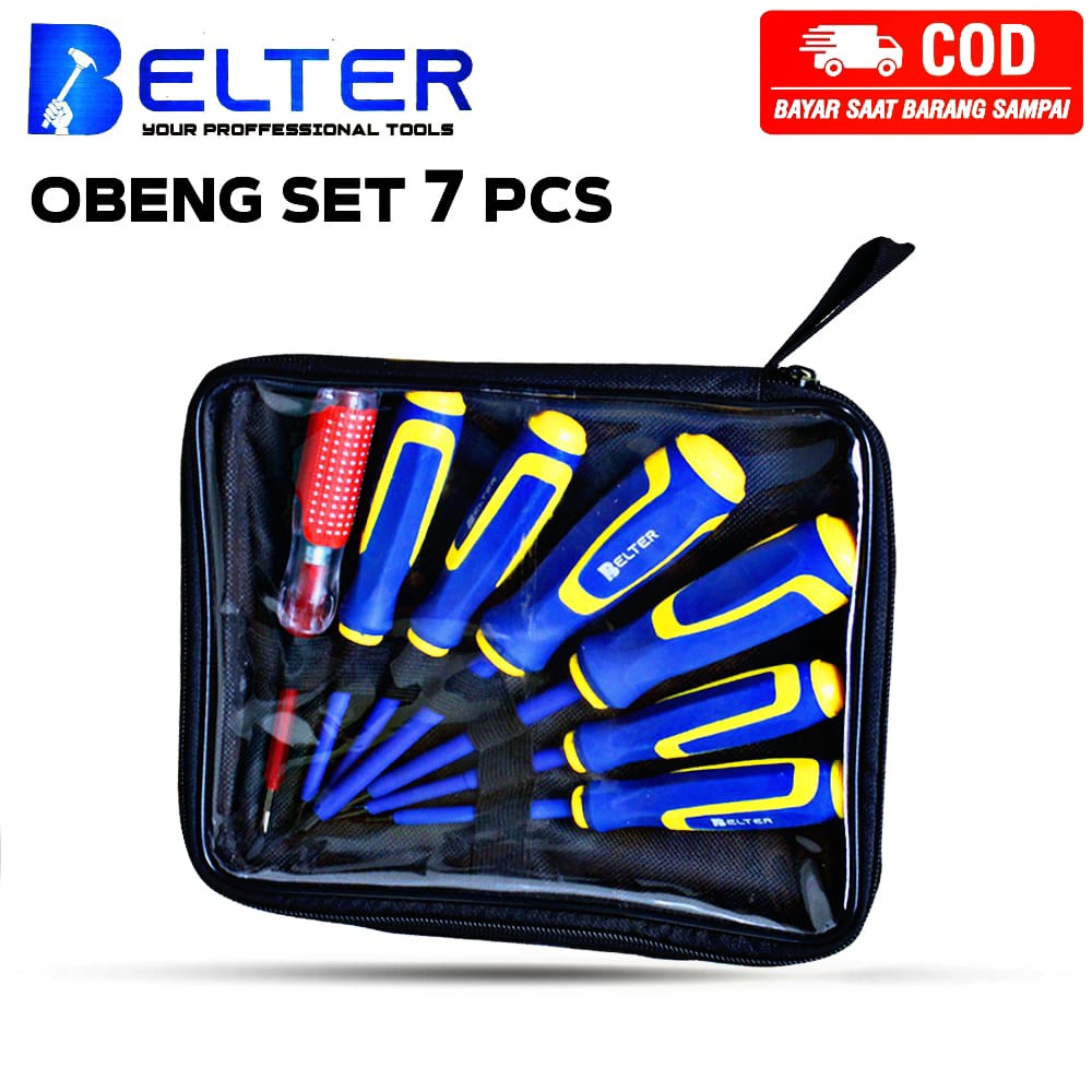 PAKET HEMAT OBENG LISTRIK SET MAGNET 6 PCS DAN TESPEN DUA MATA TERMURAH