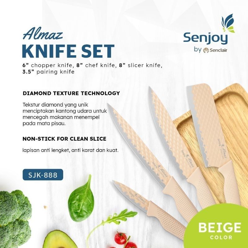 Knife Pisau Set 4 Pcs Almaz Senjoy