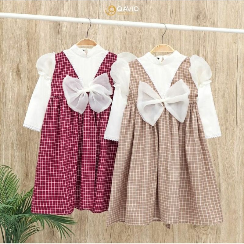 Qavio Gamis Anak Perempuan 1 2 3 4 5 6 7 8 9 Tahun Mewah Dress Pesta Malika Original Terbaru Terlari
