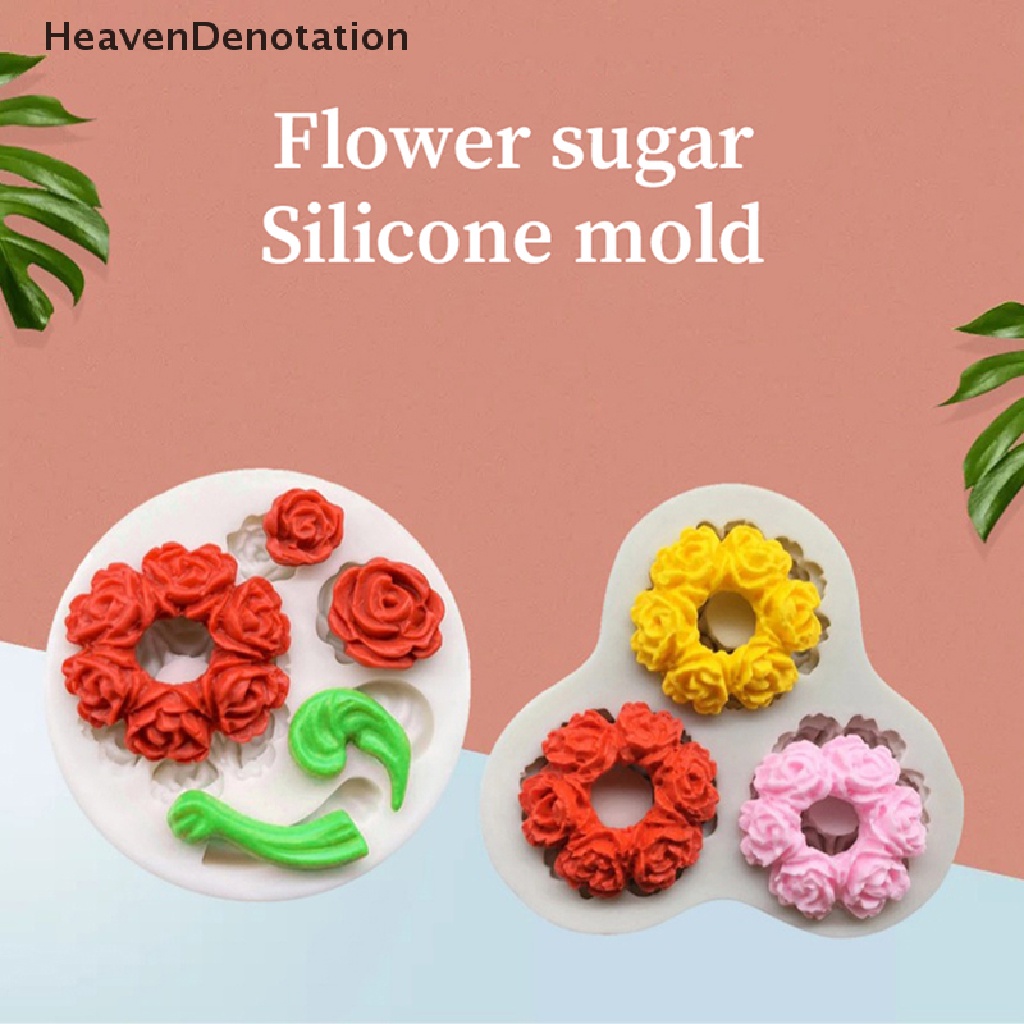 [HeavenDenotation] 1pc 3D Mini Bunga Mawar Teko Cetakan Silikon DIY Coklat Fondant Tools Mould HDV