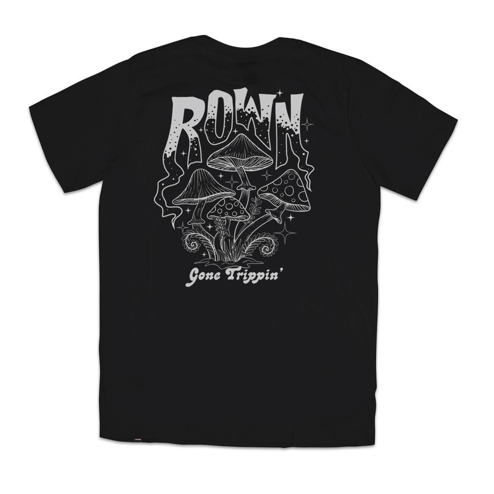 VIRAL Rown Division Official T-Shirt Black - Rowndvsn Kaos Trippoly Hitam - TC007