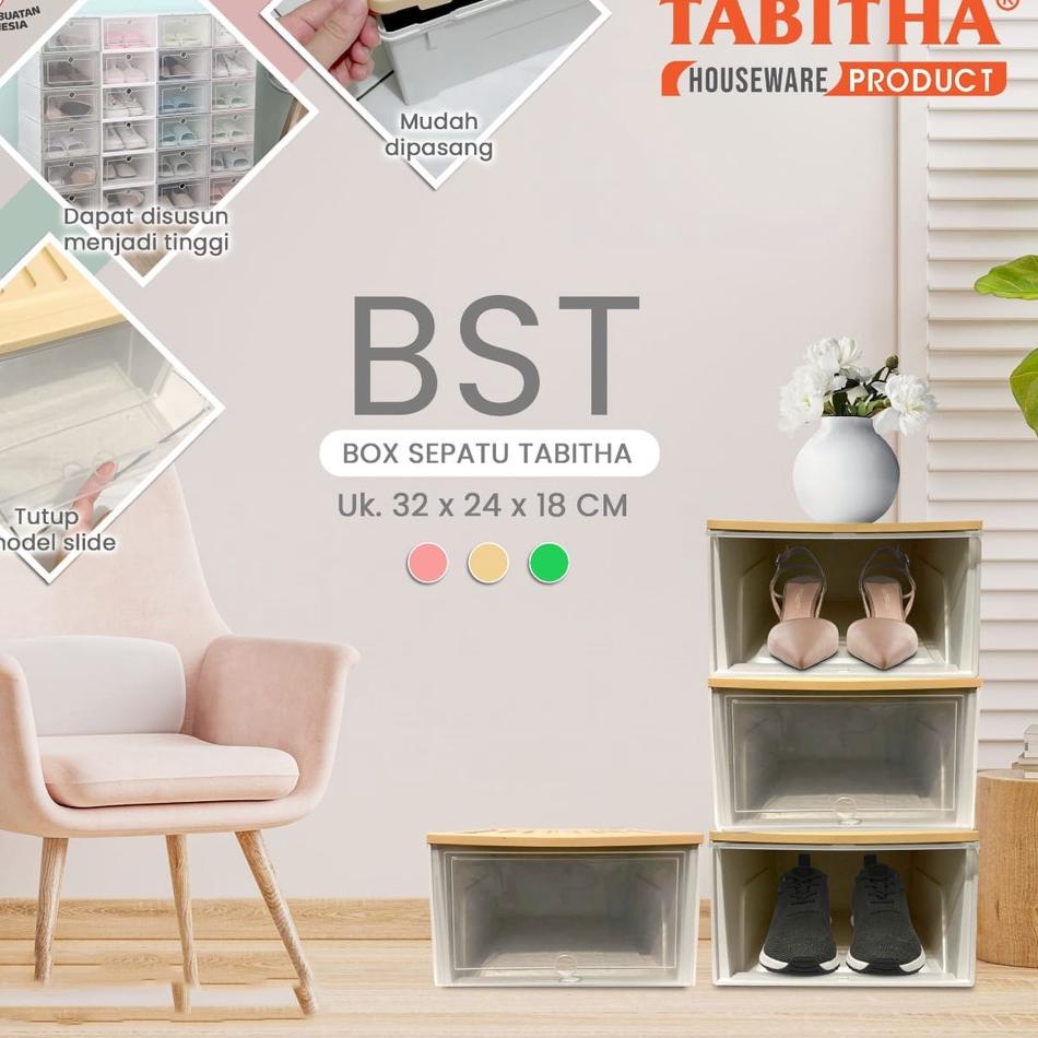 ✮ Box Sepatu Susun Tabitha Minimalis Box Sepatu Murah Container Box Tabitha BST ○