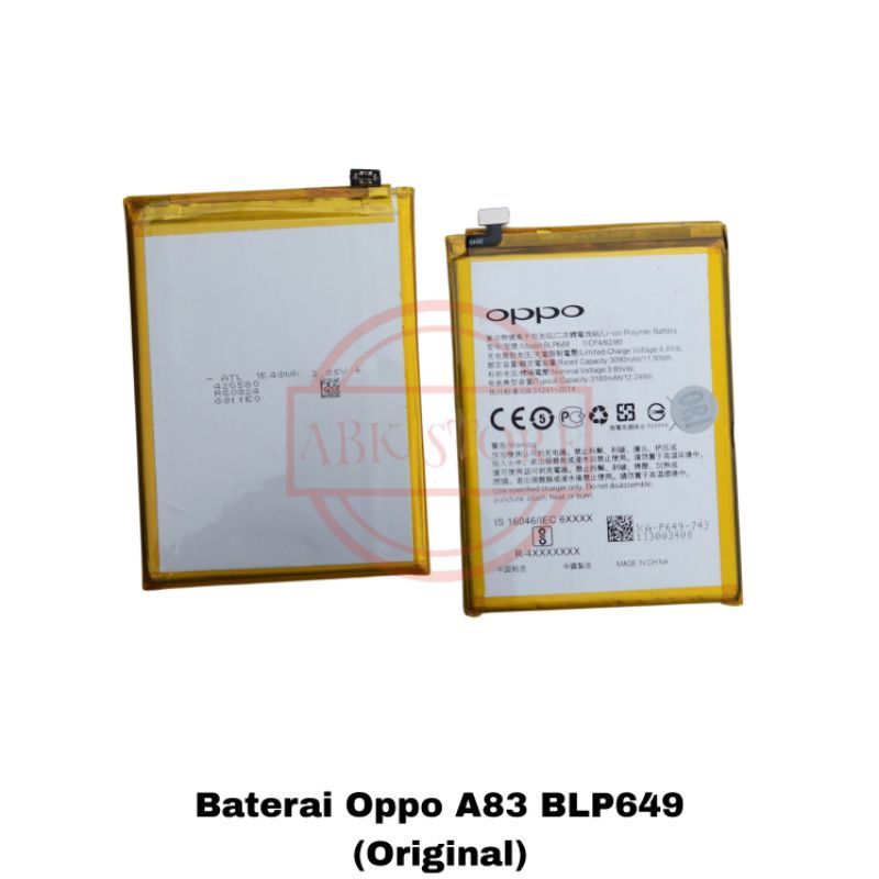 BATERAI BATTERY OPPO A83 BLP649 ORIGINAL BATRE