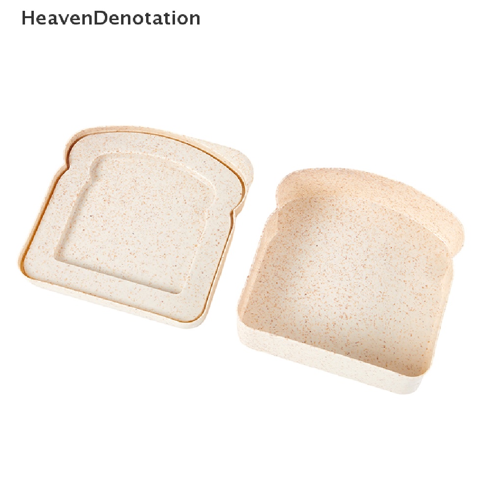 [HeavenDenotation] 1pc Wadah Sandwich Plastik Dengan Tutup Reusable Food Storage Lunch Box HDV