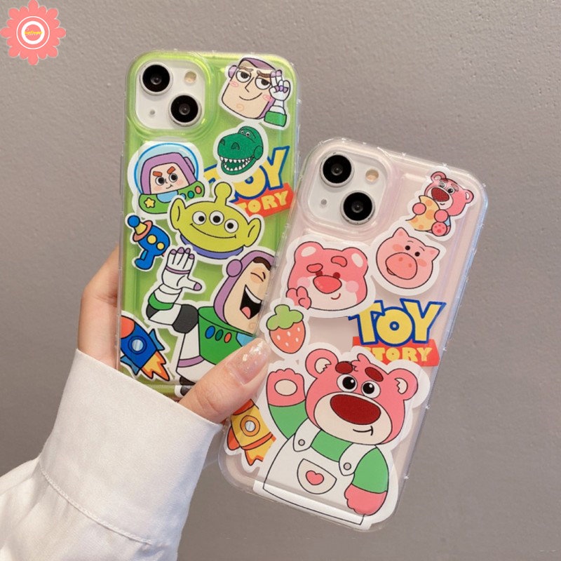 Kartun Lucu Manyo Case Realme C55 C30 7i C17 C30S C15 C25 C12 C35 C11 2020 C33 C21Y C25Y C25s 6i 5 5i 5s C20 C11 2021 C3 C1 C2 Toy Story Buzz Lightyear Alien Soft Airbag Case