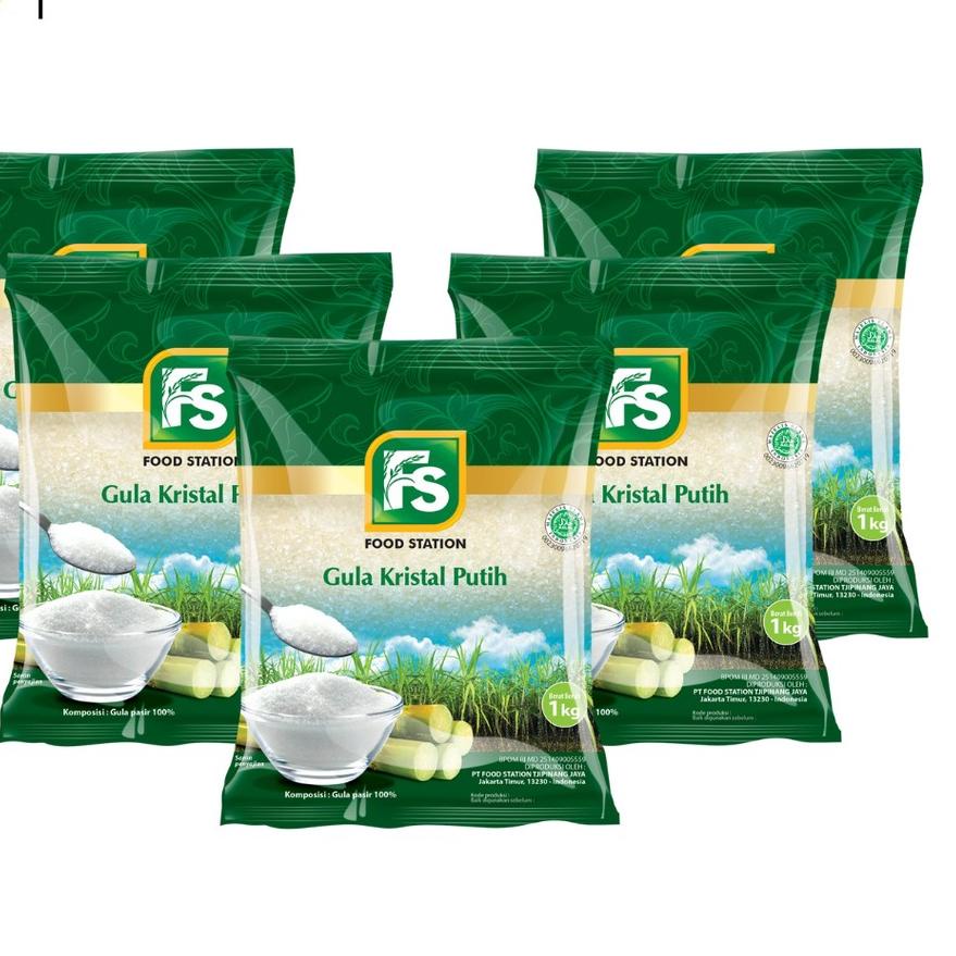 

✥ Food Station -FS Gula Kristal Putih Hijau 1 Kg (5 Pcs) ♚