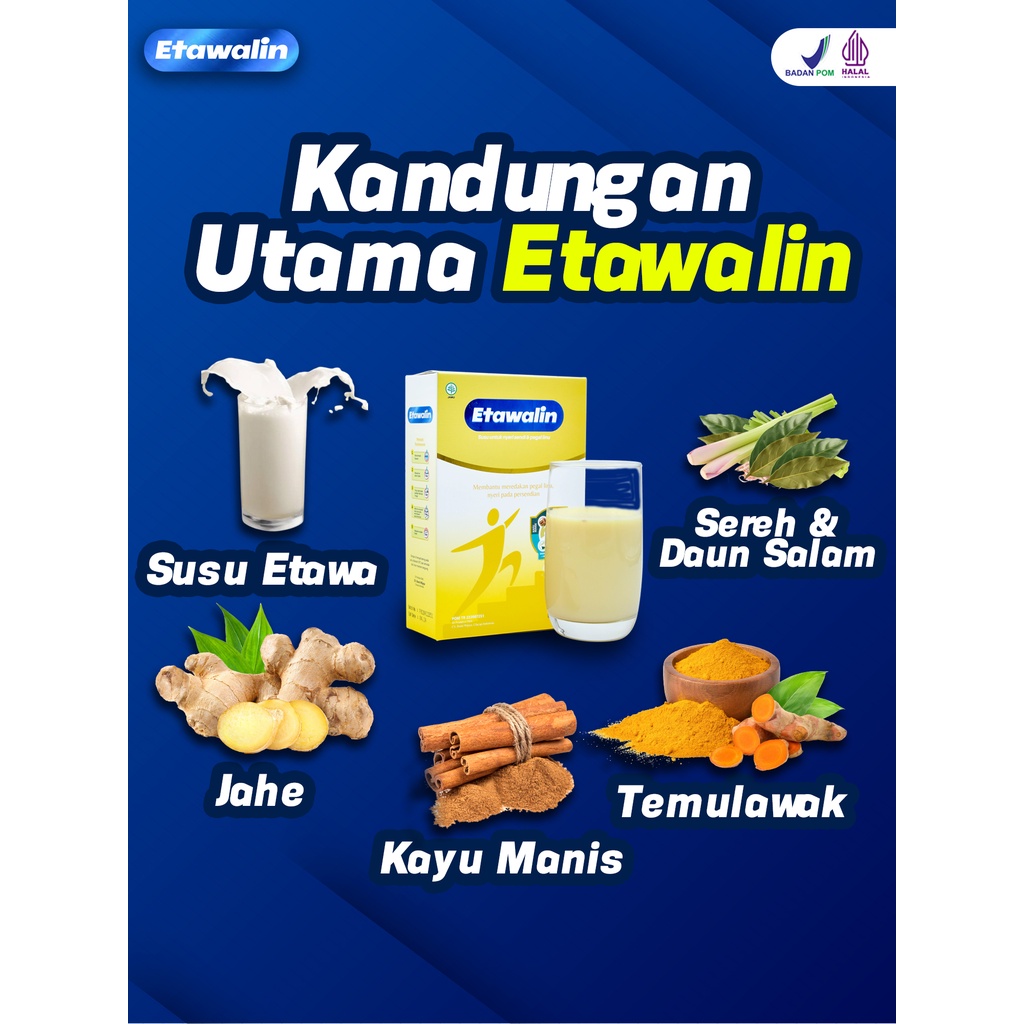 Etawalin – Susu Kambing Etawa Premiun Solusi Asam Urat  Nyeri Tulang &amp; Sendi Pegel Linu Rematik Tingkatkan Kepadatan &amp; Kesehatan Tulang 200gr