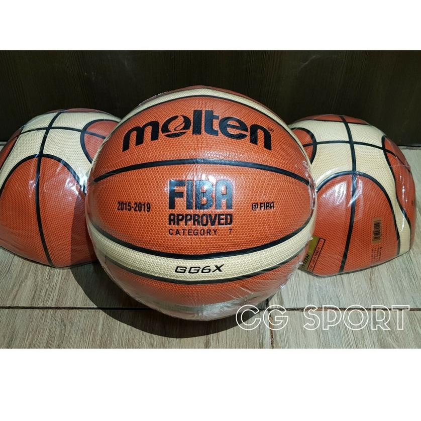 trxU0g0F BOLA BASKET- BASKET MOLTEN GG6X GRADE ORI BAHAN PU EMPUK SIZE 6