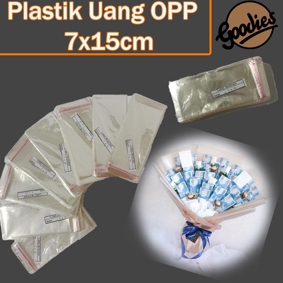 

Y37 Plastik Uang Opp 7x15cm Plastik Buket Uang (isi 100) HOT PRODUCT ㊰