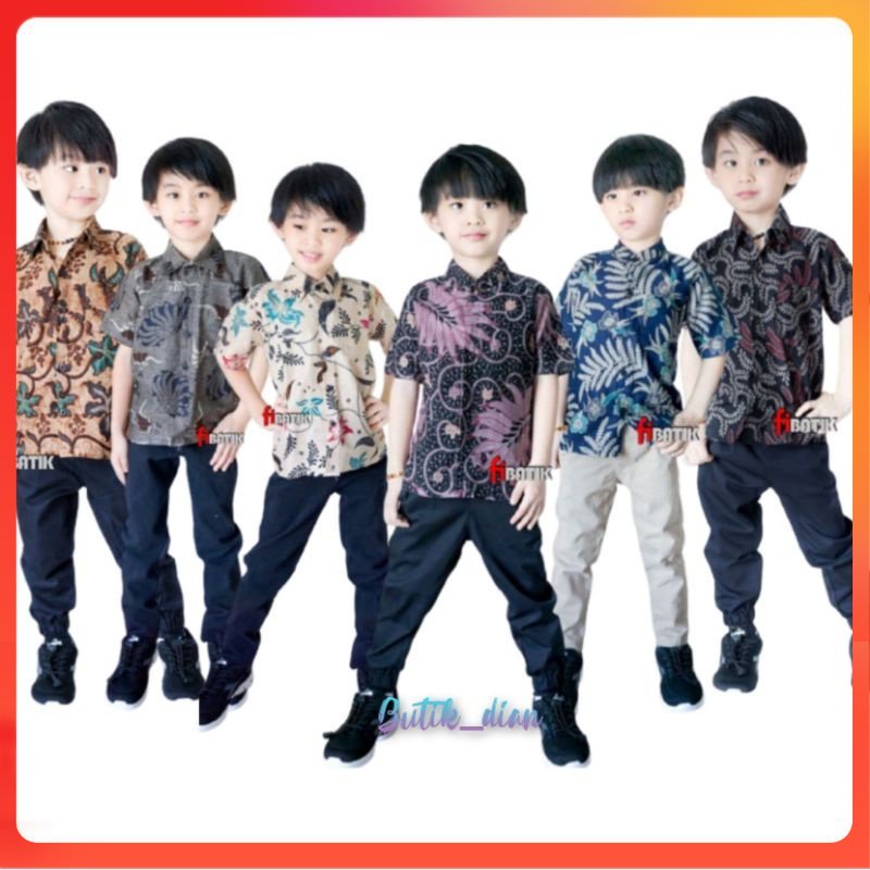 Kemeja Batik Anak-batik anak -baju batik anak laki laki umur 2-12 tahun hem batik anak 02