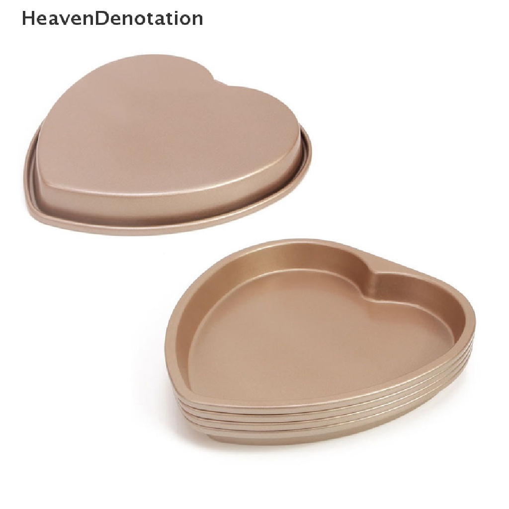 [HeavenDenotation] 1pc 8inch Loyang Kue Kering Berbentuk Hati Heart Cake Pan Carbon Steel Pizza Pan HDV