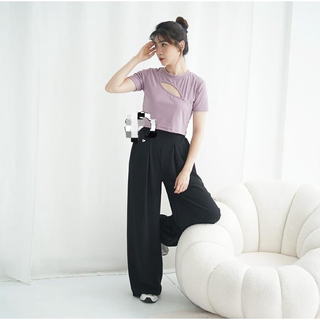 BEFAST - ZFS OOTD WANITA CROP TOP WEL / ALIKA KNIT RIB / Tshirt Crop Model Terbaru / Fashion Kekinian Remaja ABG Trendy / Crop Top Lengan Pendek / OOTD Wanita Ala Korean Style / Pakaian Wanita Modis / Terlaris / Termurah