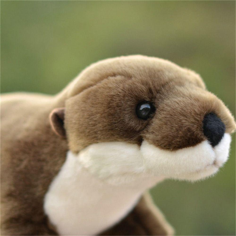 Lanfy Otter Plush Toy Mainan Anak Ulang Tahun 46cm Hewan Manusia Hidup Plush Toy Boneka Lembut Animal