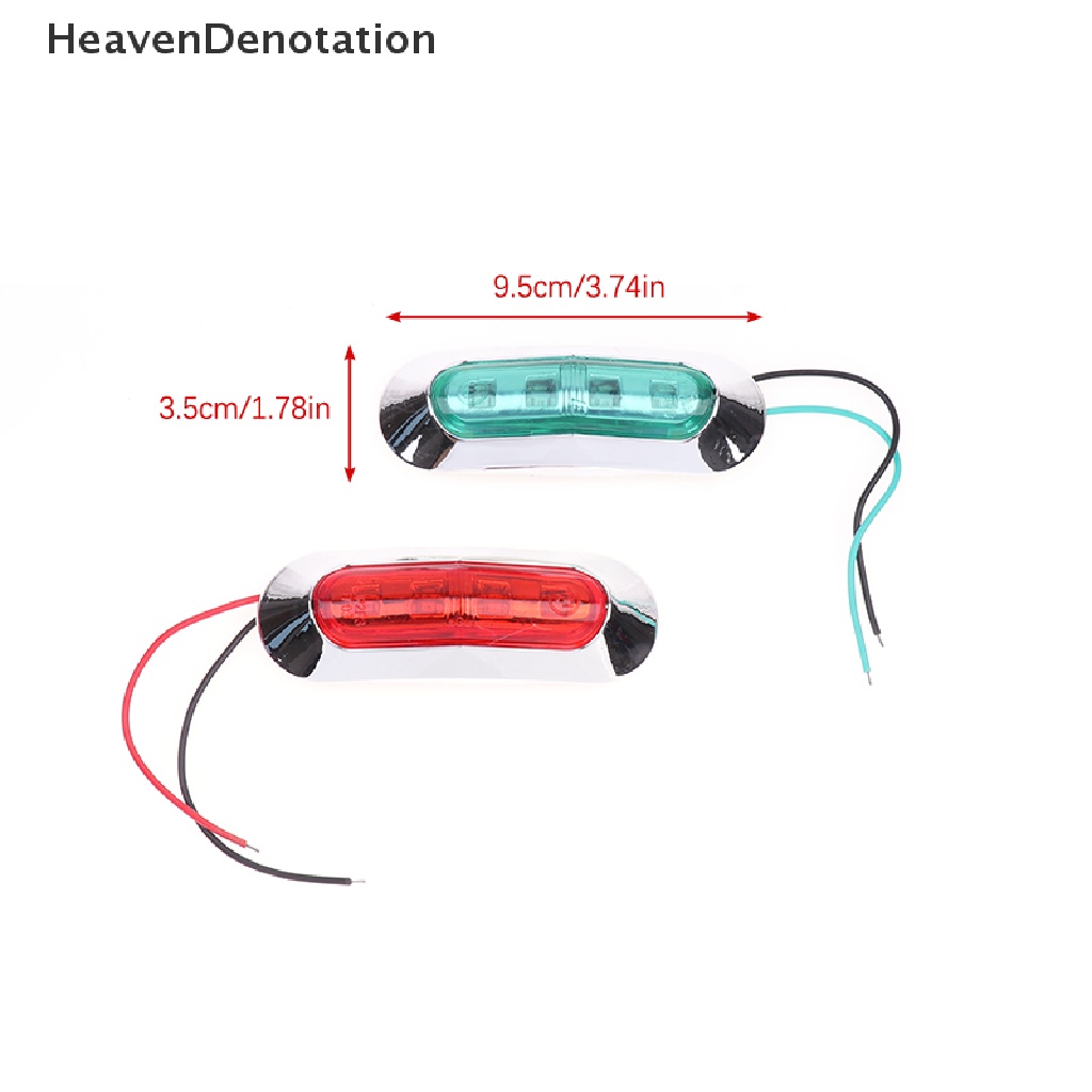 [HeavenDenotation] 2pcs Lampu Navigasi LED Perahu Tahan Air Lampu Sinyal Busur Untuk Perahu Layar Kayak HDV