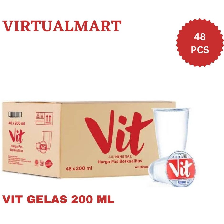 

AIR VIT GELAS 220 ML 1 KARTON ISI 48 PCS