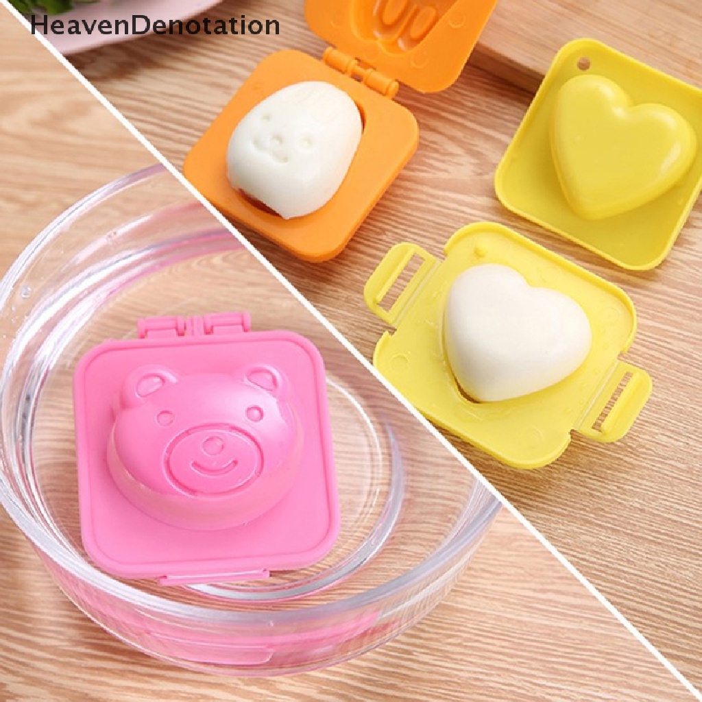 [HeavenDenotation] Cetakan Telur Lucu Kartun Bayi Rice Ball Mold 3D Egg Ring Bento Aksesoris Kelinci Beruang Ikan Telur Decorag Alat Dapur Gadget HDV