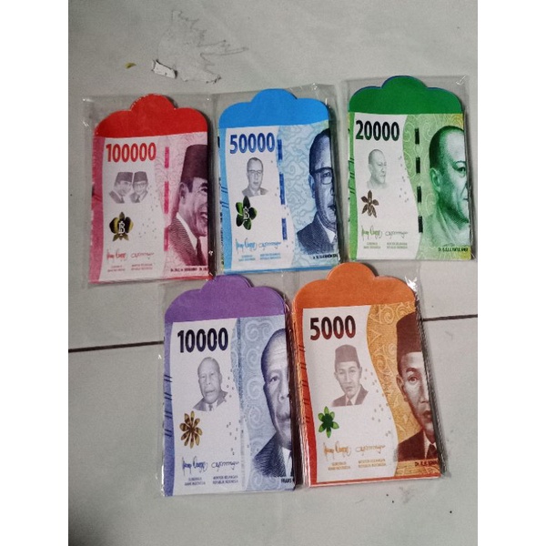 

Amplop lebaran motif uang 50pack / 500 lembar