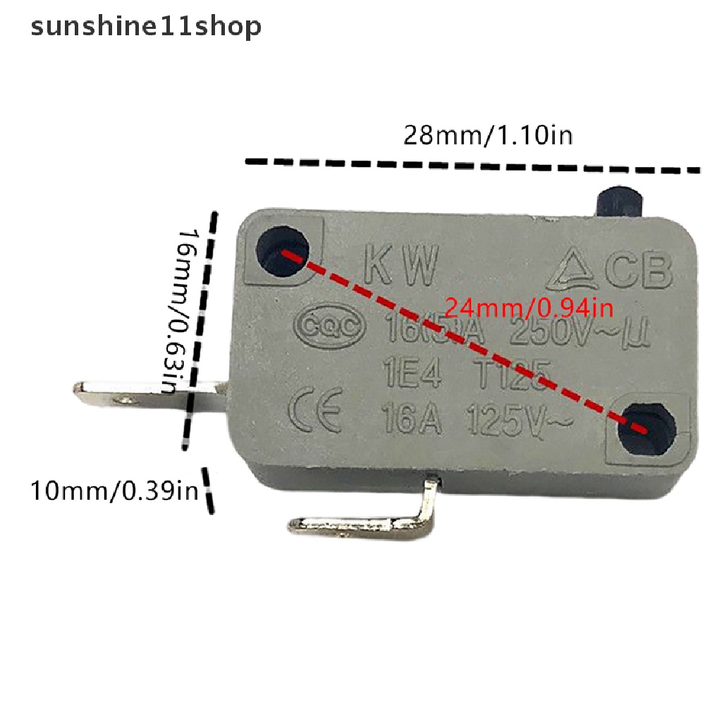 Sho 2pcs KW16 (5) A 250VAC Microwave Oven Door Micro Biasanya Buka Tutup Saklar N