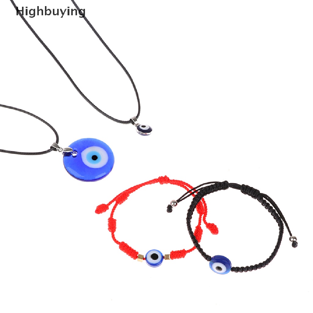 Hbid Kaca Biru 3 cm Evil Eye Liontin Kalung Gelang Beruntung Kalung Choker Perhiasan Glory