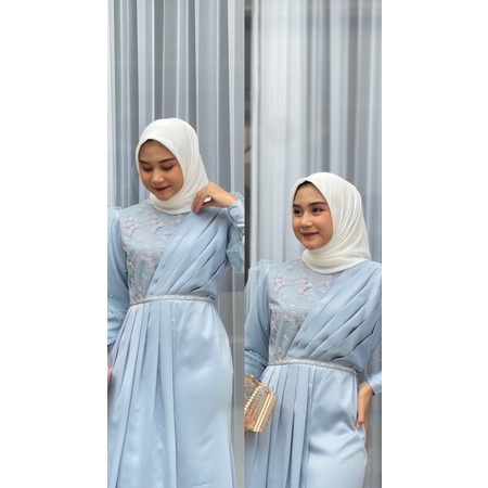 Sallwaa Dress Tulle Long Dress Kondangan Silk Dress Premium Wanita