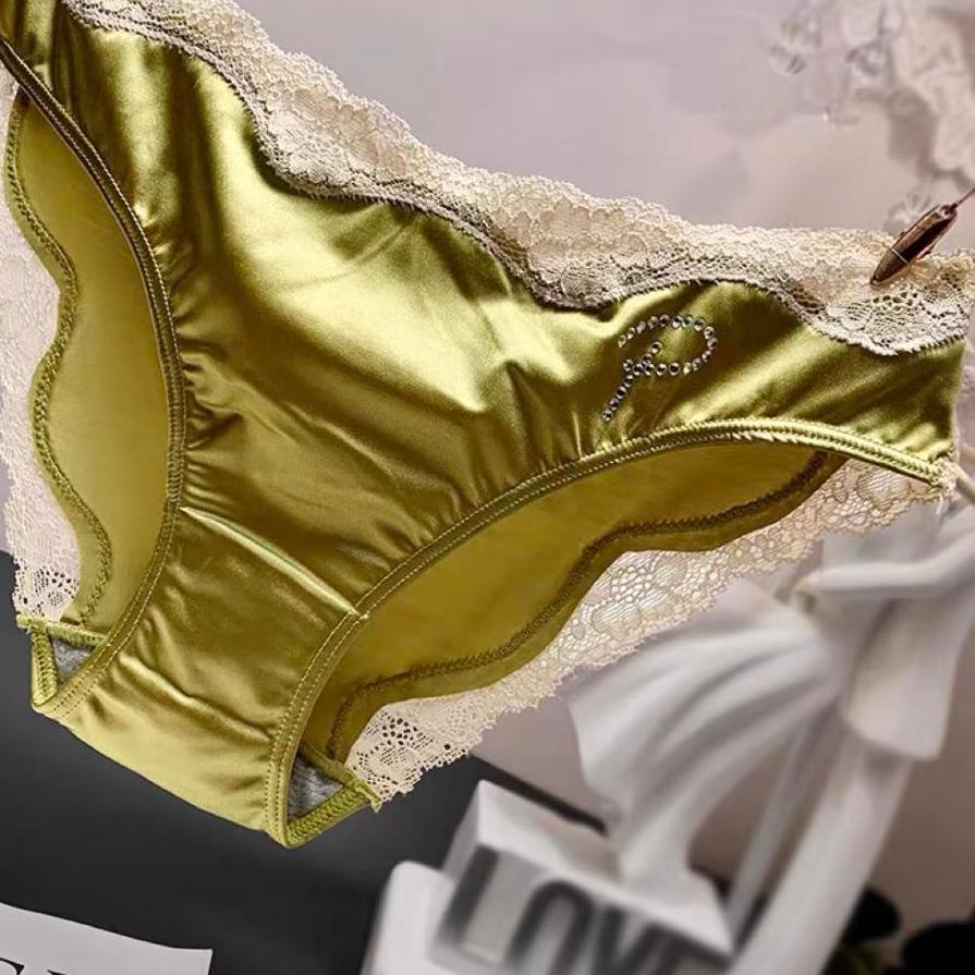 Baru Celana Dalam Wanita Dewasa CD Handmade Satin Renda Lembut ❁wyg⋆
