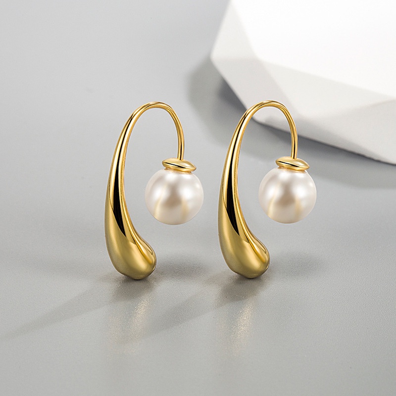 Kualitas Tinggi Airy Pearl Earrings Ladies Elegan Pesta Studs French Casual Jewelry Anting Paduan Pribadi