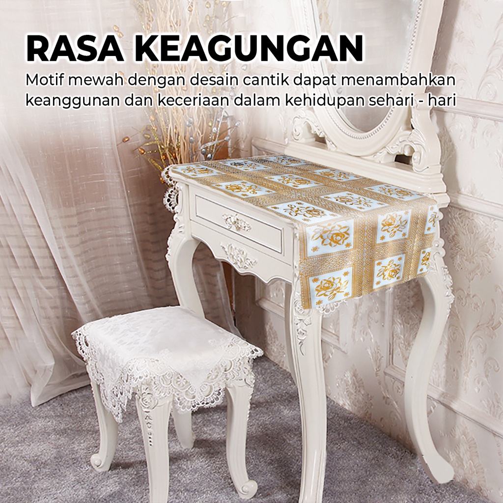 COD - Taplak Meja Tamu Meteran Lebar 50cm Motif Cantik Termurah Import - D21