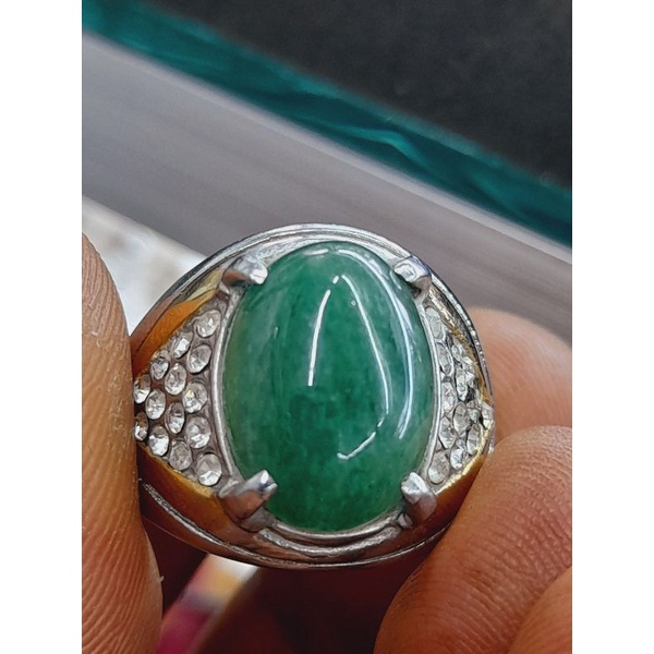 CINCIN BATU AKIK GIOK ACEH HIJAU KUALITAS SUPER HARGA MURAH