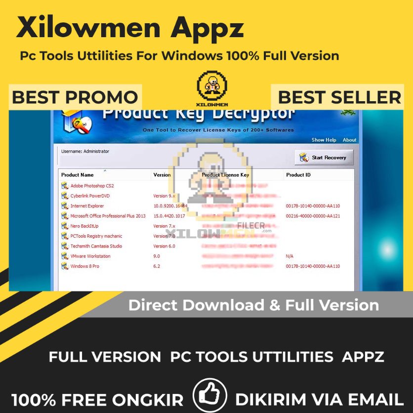 [Full Version] Product Key Decryptor Pro PC Tools Software Utilities Lifetime Win OS