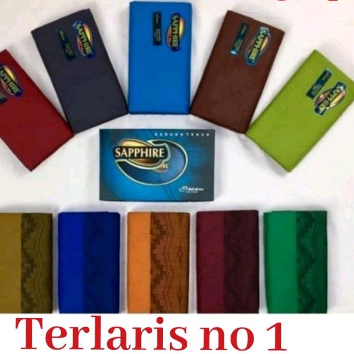 HOT SALE SARUNG SAPPHIRE / saphire / SAFIR FULL VARIASI lengkap hitam putih polos warna PWD corak ex