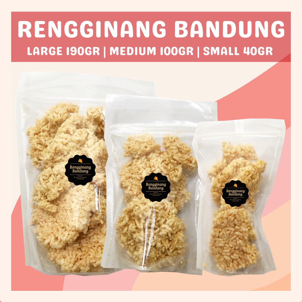 [DELISH SNACKS] Rengginang Bandung (L) 190gr / Snack Cemilan Camilan Rangginang Asin Gurih