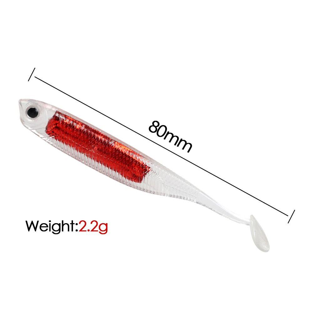 TOP 6pcs/lot Umpan Cacing Pancing Panas Buatan Warna Ganda 80mm/2.2g Capuchin Maggot