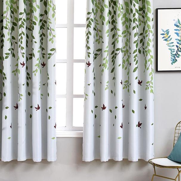 ♘ gorden pendek/Gorden Minimalis/ Tirai Jendela Minimalis/ Gorden Blackout Hijau Daun ☼