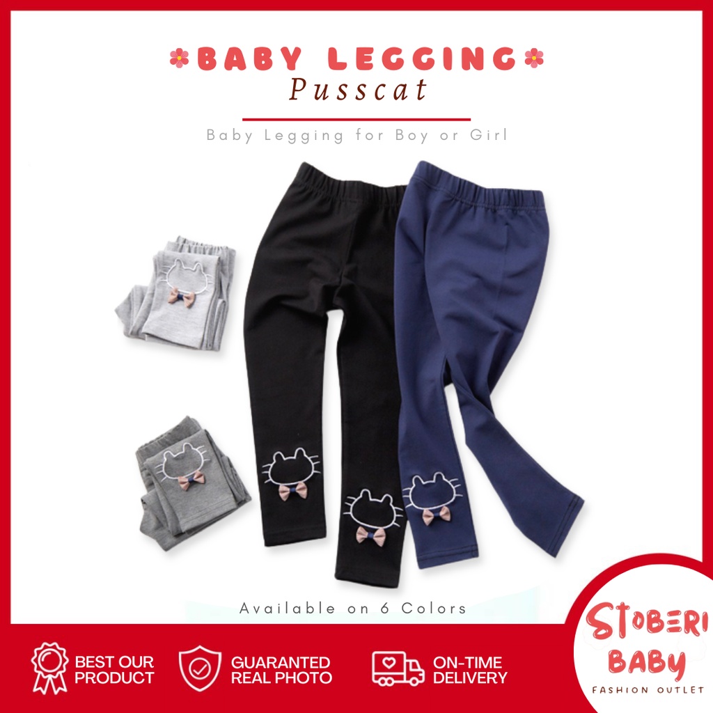 stoberibaby - PUSSCAT legging anak perempuan motif kitty