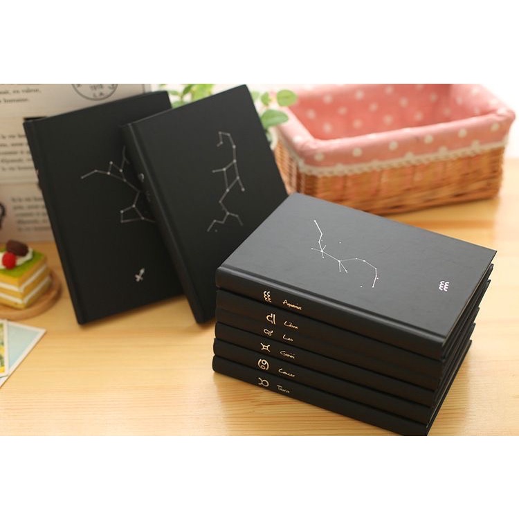 

MilL Notebook Diary A5 Hard Cover Zodiac Catatan A5 Garis Buku Tulis - 8579