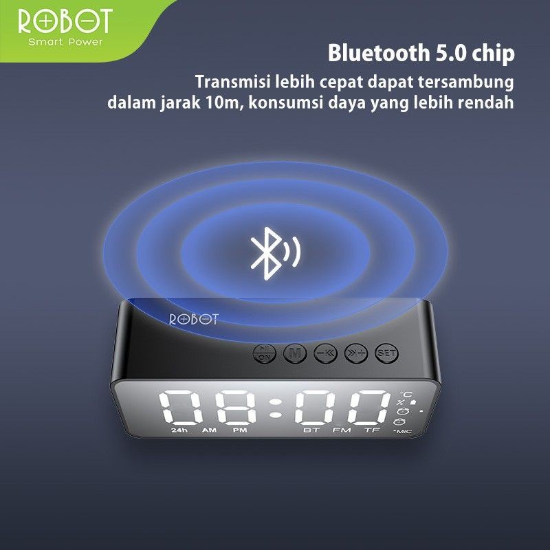 ROBOT SPEAKER BLUETOOTH RB150 ALARM CLOCK RADIO FM ORIGINAL