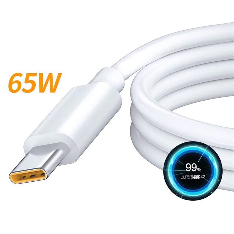 Kabel Data Cas 65w Kabel Data Charge Super Cepat Type-Cuntuk Oppo Reno Ace Super Flash Charging Cable