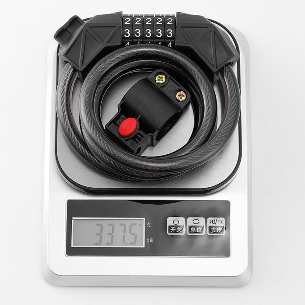 R-FLOWER Kunci Sepeda Aksesoris Bersepeda Keamanan Tinggi Kunci Sepeda Kombinasi 5digi Heavy Duty