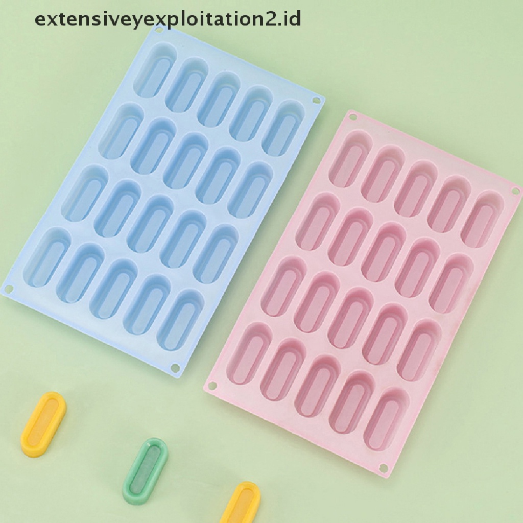 {NEW} Dua Puluh Lubang Mini Berbentuk Kubus Art Mousse 3D Silikon Cetakan Kue DIY Alat Kue.