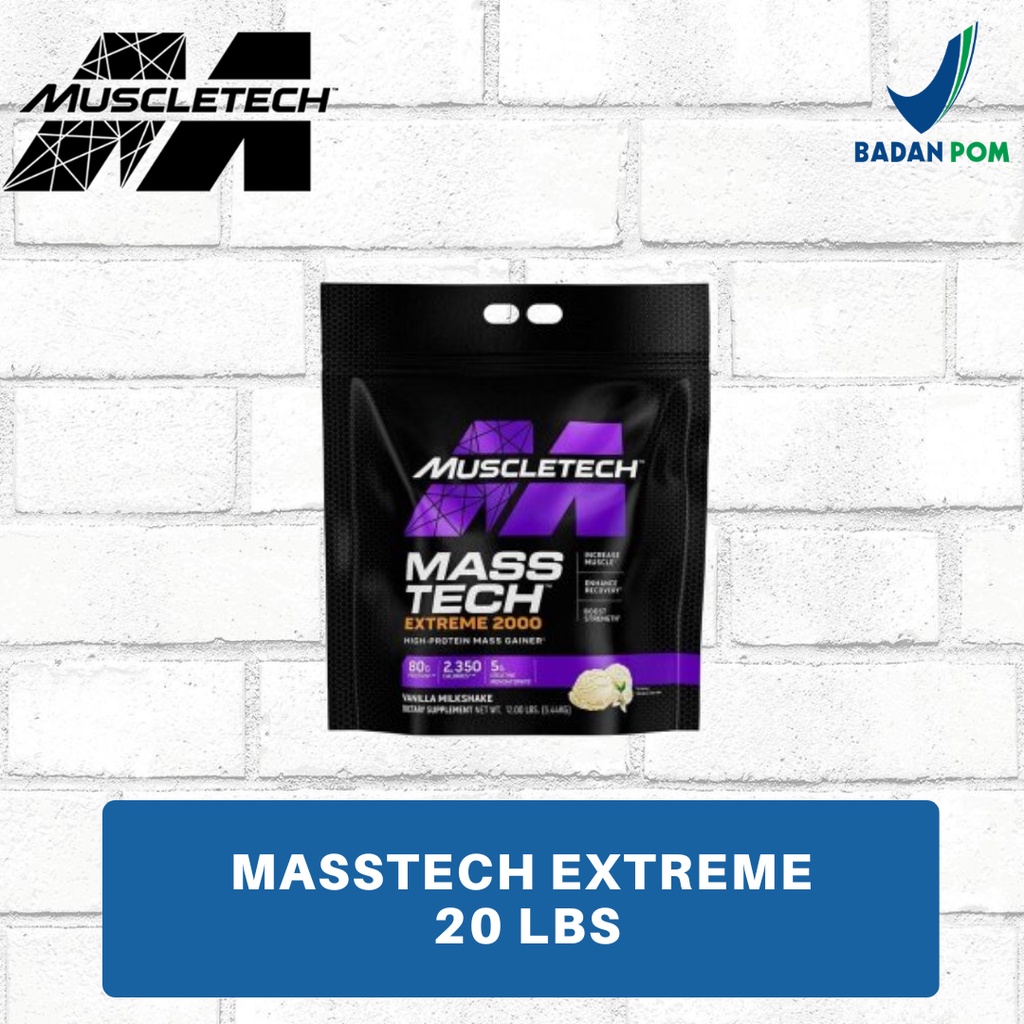 Muscletech Masstech Extreme 2000 20 Lbs Mass Gainer Mass Tech